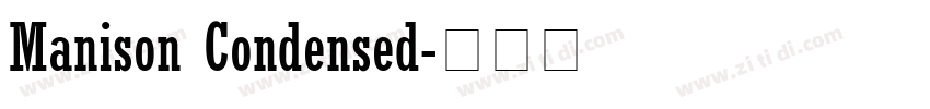 Manison Condensed字体转换